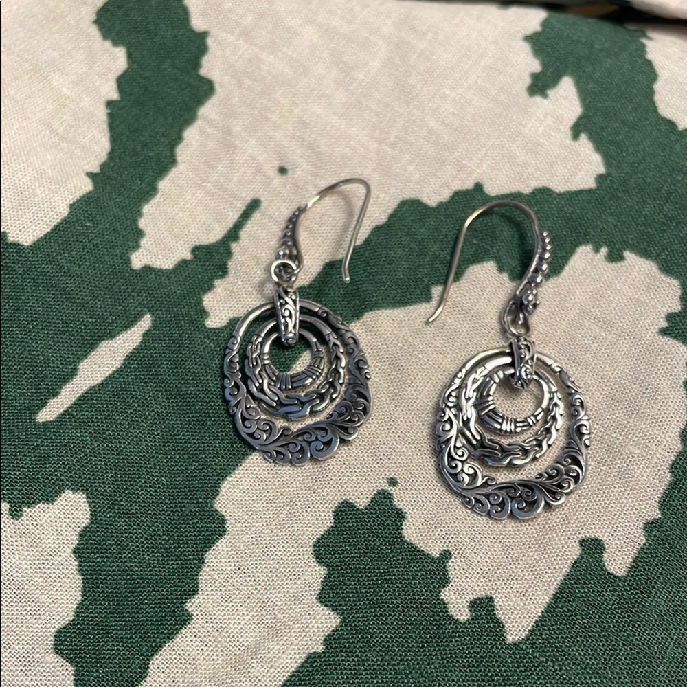 Artisan Silver Filigree Earrings Bohemian Style